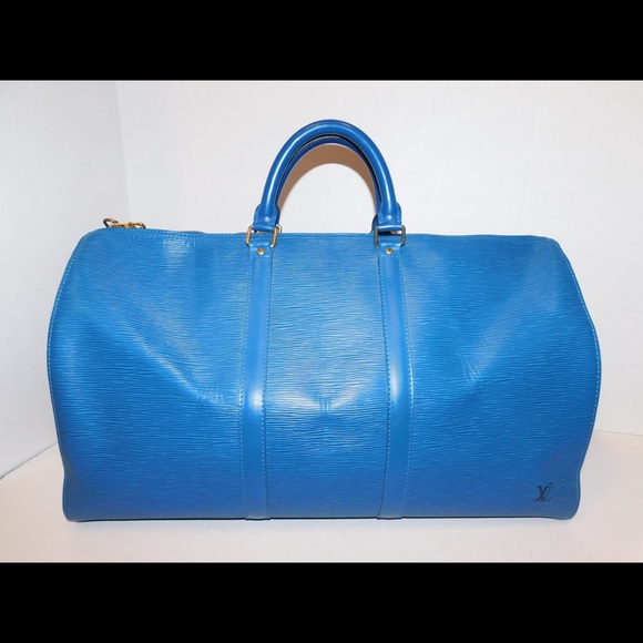 Louis Vuitton Blue Epi Keepall 50 - Picture 2 of 9